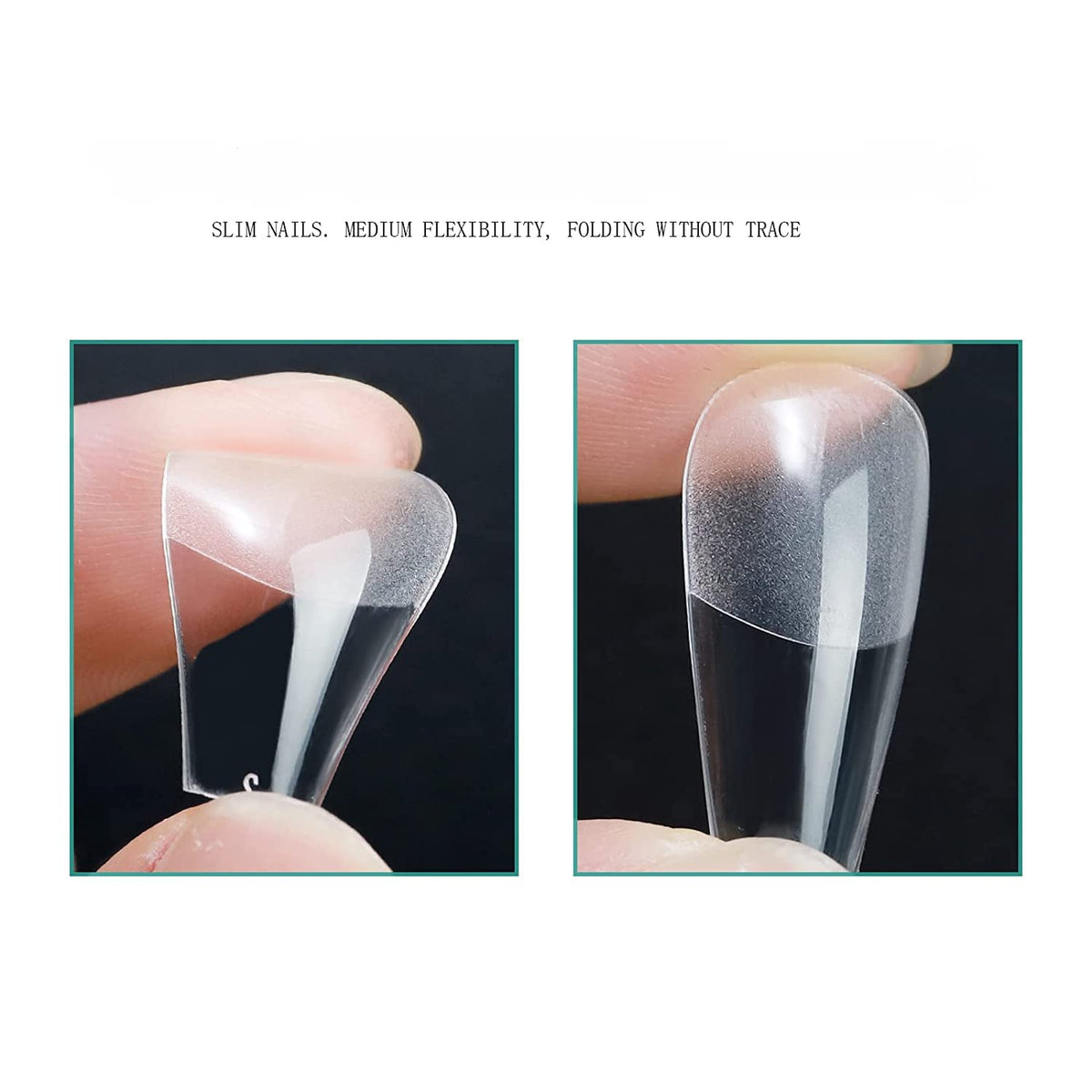 NAILWIND Soft Gel Nail Tips with Full Coverage, 11 Sizes Gel Nail Tips with Full Coverage, False Nails with Case medium stiletto, 550 pcs - Image 6