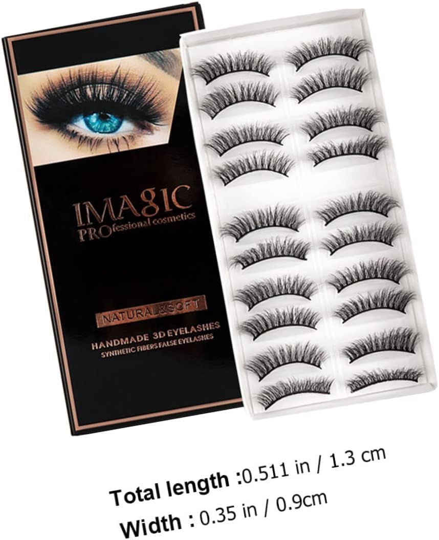 My Colors ART SECRET False Eyelashes,Natural & Soft 3D Eyelashes Pack 10 Pairs of 1 box (07) - Image 3
