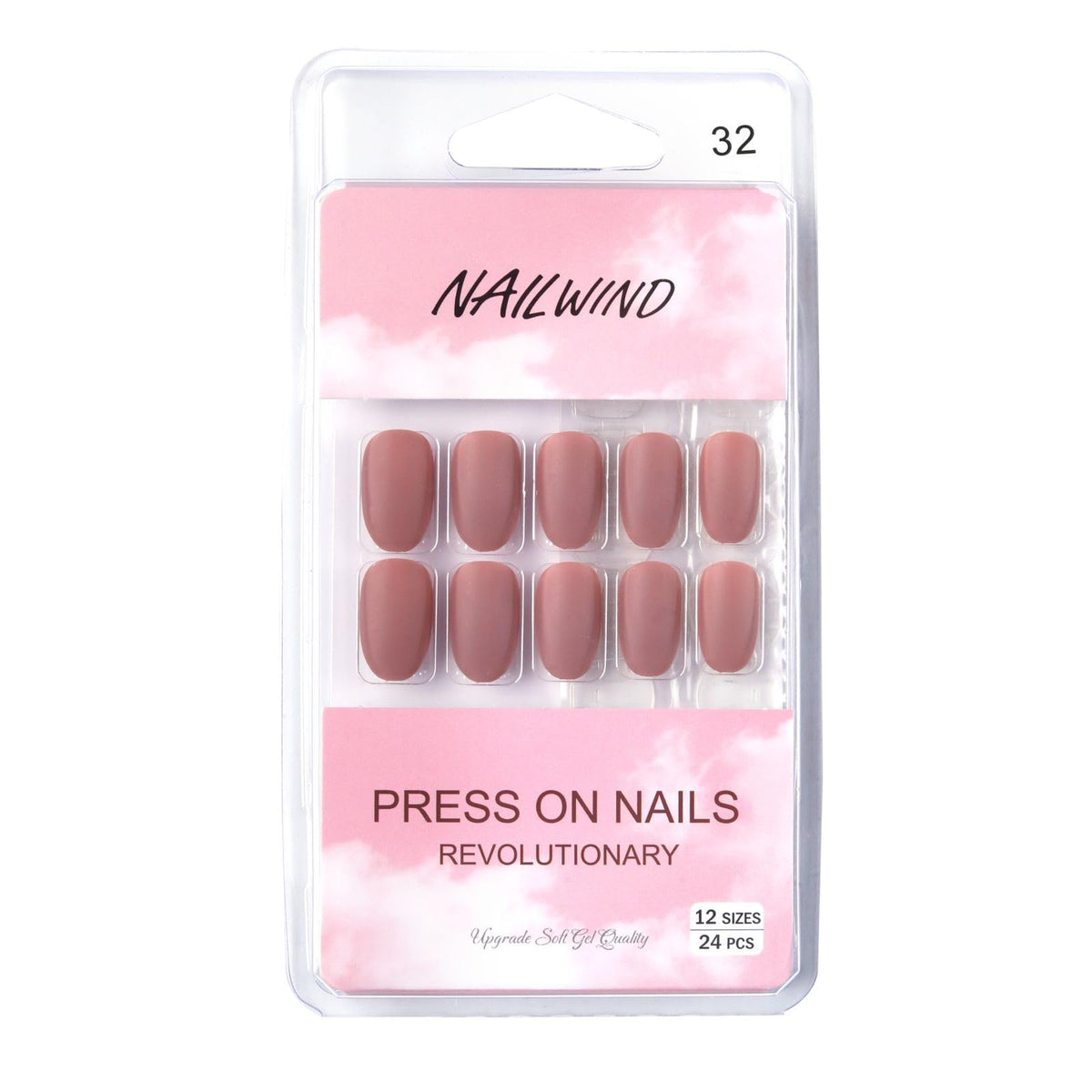 NAILWIND 24 Natural French Short False Nails Acrylic Full Cover Nails,Natural Fake Nails Delicate & Comfortable for Women and Girls (N32, 24 Count -Pack of 1) - Image 5