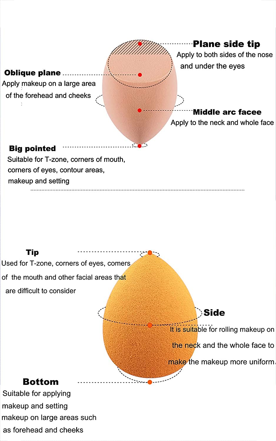 COSLUXE Makeup Sponge Set Beauty Blender with Egg Case, Soft Sponge For Liquid Foundation, Creams, and Powders?Latex Free Wet and Dry Makeup (Yellow Series, 4 Pcs) - Image 6