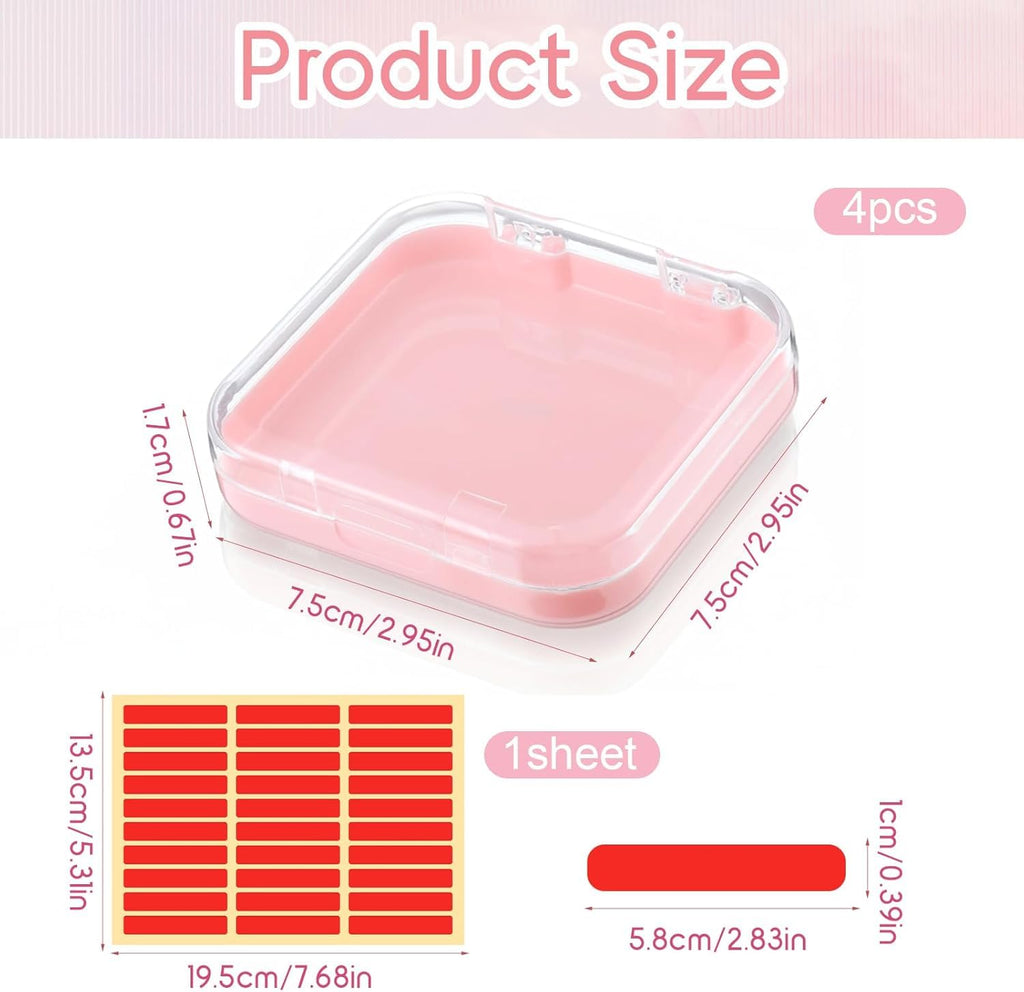 NAILWIND Press on Nail Storage Box, 12 Pcs with 1 Double Sided Tape, Transparent Acrylic Nail Display Organizer Case for Nail Salon - ( with out nails ) - Image 5