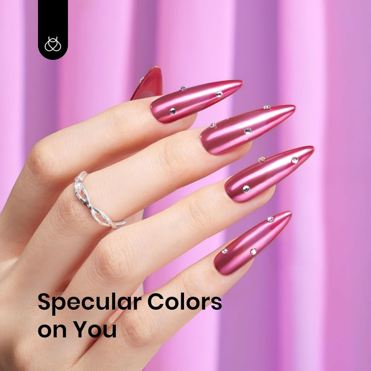 NAILWIND Chrome Nail Powder | Pink Mirror Effect Chrome Powder for Nails Glitter Long Lasting | Pearl Aurora Mermaid Nail Powder | Holo Pigment Nail Art DIY Design Decorattion, for Woman Girls 4 PCS - Image 6
