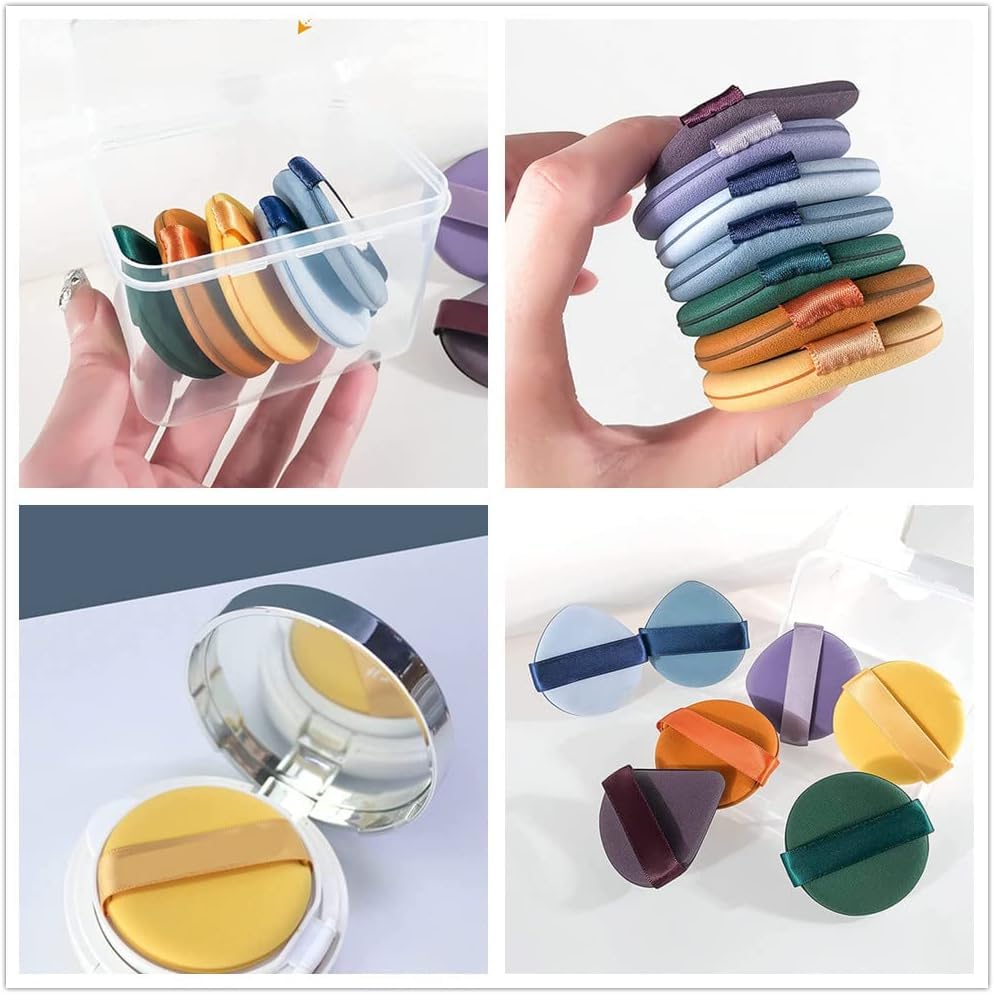 COSLUXE Makeup Sponge, Total Coverage Sponge, Latex-Free Foundation Sponge for Liquid, Cream, and Powder, Wet and Dry Dual Use, Teardrop Powder Puff for All Types of Skin (Teardrop Sponge, 7 Pcs) - Image 4