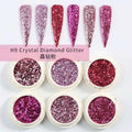 NAILWIND Nail Glitter Powder, Chrome Nail Powder, Metallic Mirror Powder, for Woman Girls,Nails Decoration,Nail Art Manicure,Nail Designs (6 Pcs Set, Pink)