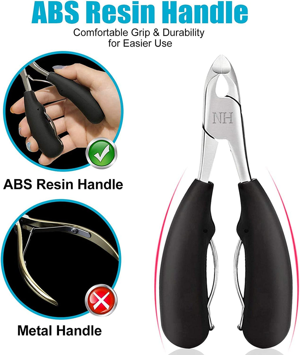 COSLUXE Toenail Clippers, Professional Thick & Ingrown Toe Nail Clippers for Men & Seniors, Pedicure Clippers Toenail Cutters, Super Sharp Curved Blade - Image 2