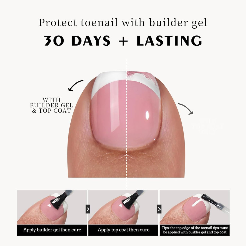 NAILWIND 9 Color Press On Nails Fake Nail 216 Pcs, French tip press-on nails, Press on Nail, Artificial Nail Extensions Combo in Multicoloured, Full Cover Glossy Nude False Acrylic Nails for Women Girls (08) - Image 3