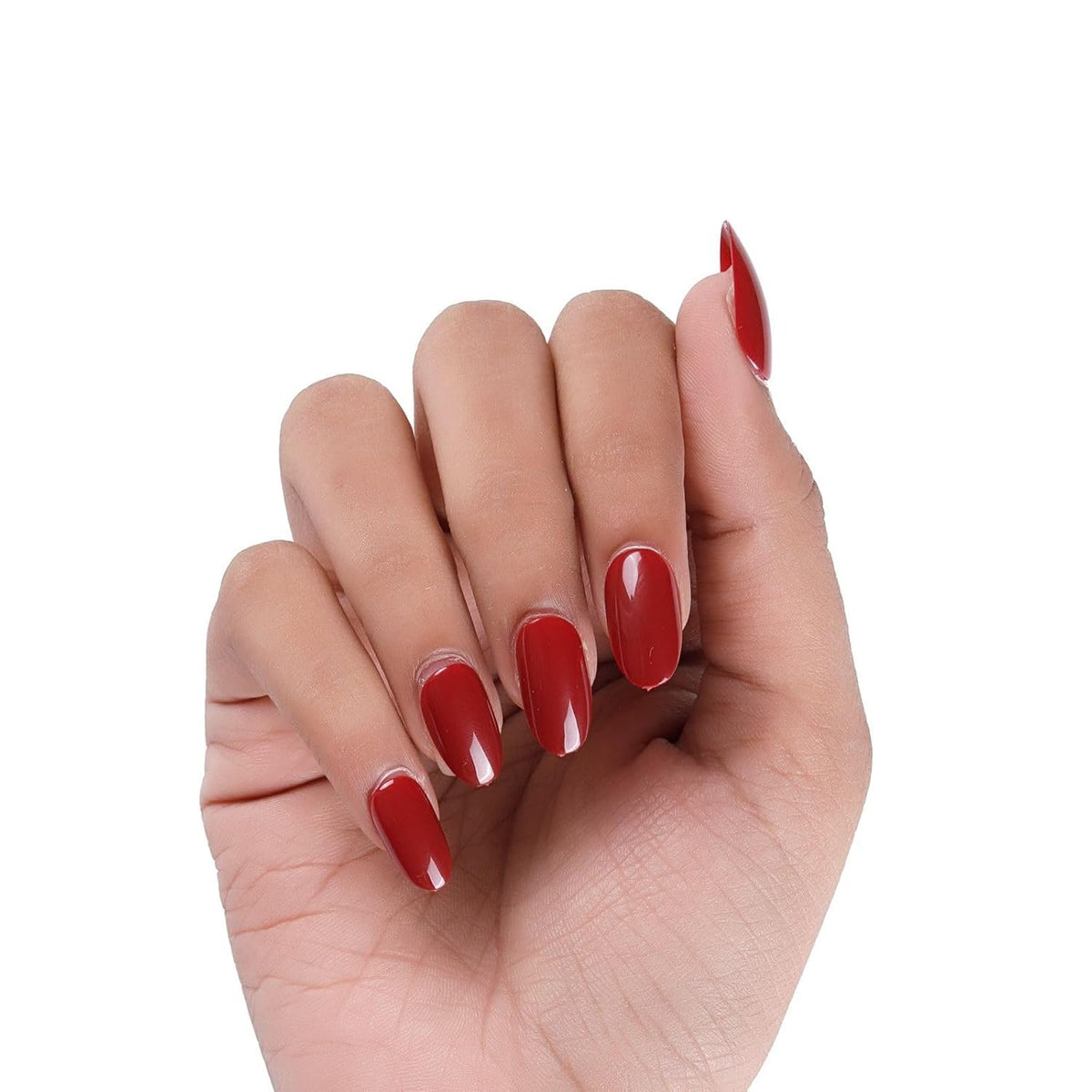 NAILWIND 24 Press on Nails | Natural French Short False Nails | Acrylic Full Cover Nails | Natural Fake Nails Delicate & Comfortable for Women and Girls (V-11) - Image 5
