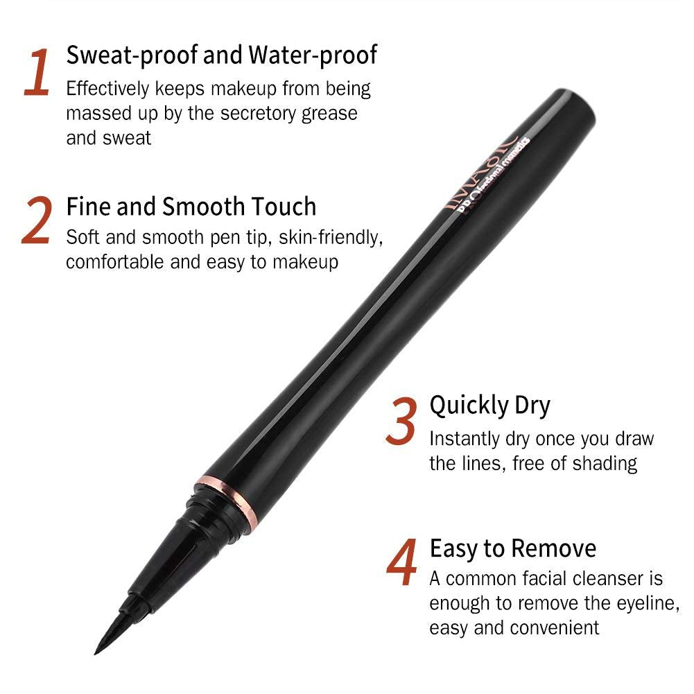 COSLUXE IMAGIC PROfessional Cosmetic Waterproof Long-Lasting Eyeliner Pen Black,2.5g - Image 6