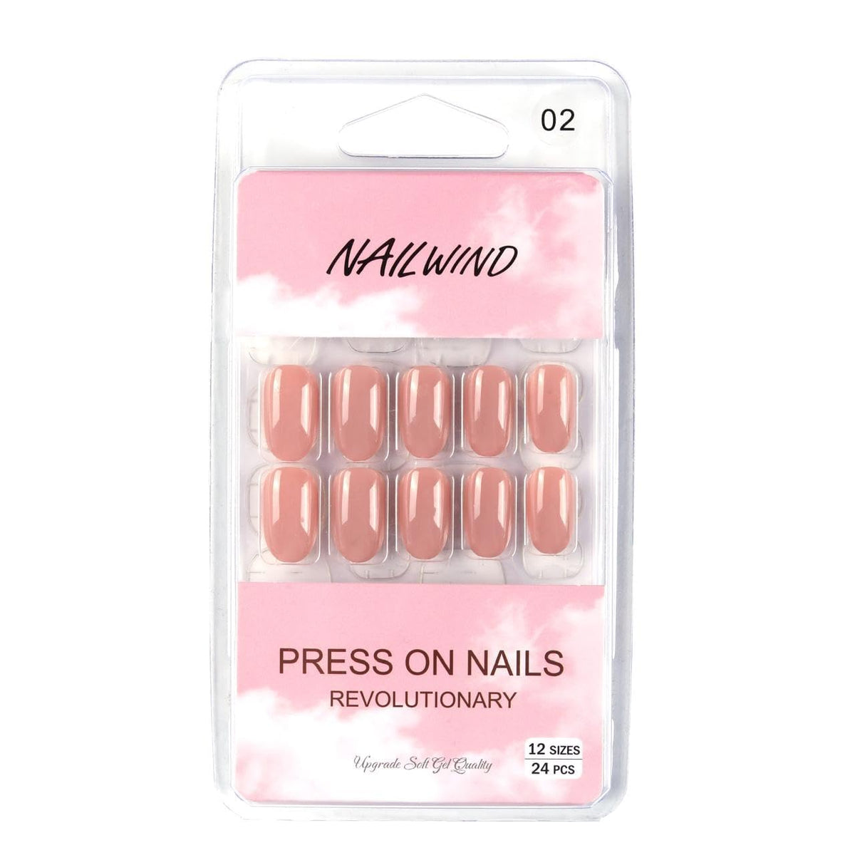NAILWIND 24pcs Press on nails | Natural Short False Nails | Acrylic Full Cover Nails | Natural Fake Nails Delicate & Comfortable for Women and Girls (V-02) - Image 5