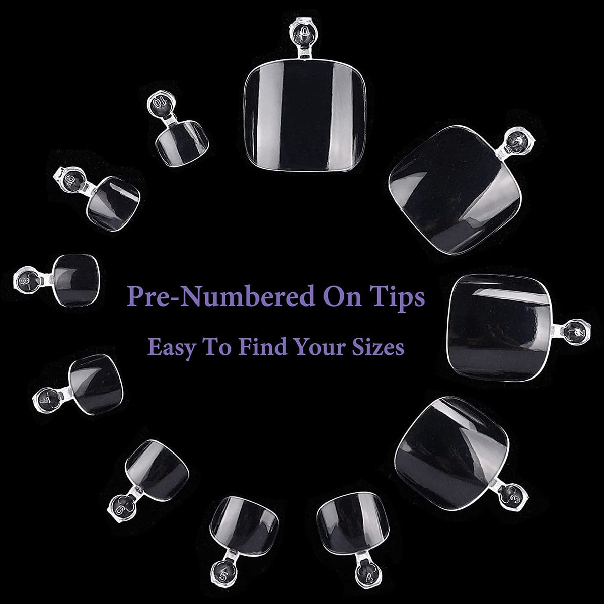 NAILWIND Soft Gel Toenail Tips, 550Pcs Soft Gel Toe nail Tips, Toe Press On Nails, 11 Sizes Full Cover Acrylic False Nail Tips, for Beginner and Professional Home Salon Diy - Image 8