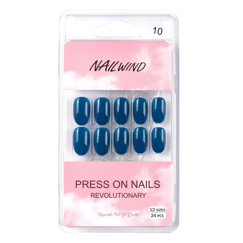 NAILWIND 24 Natural French Short False Nails Acrylic Full Cover Nails,Natural Fake Nails Delicate & Comfortable for Women and Girls (N10, 24 Count -Pack of 1) - Image 5
