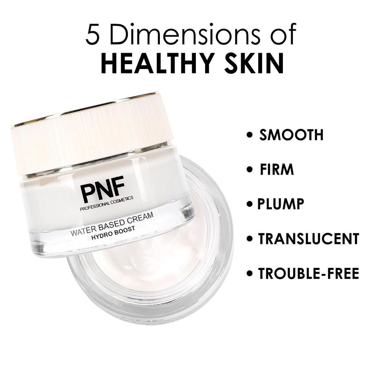 PNF PROFESSIONAL Hydro Boost Face Moisturizer | Water Based Cream | Multi Functions Light Weight Moisture | for All Skin, Oil-Free Water Gel Face Lotion 40g - Image 3