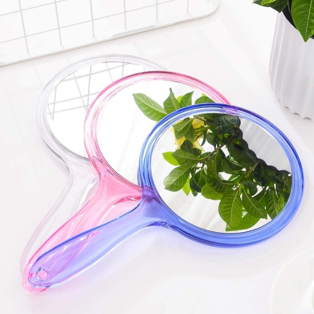 COSLUXE Double-Sided Handheld Mirror, 1X/3X Magnifying Mirror, Makeup Mirror with Handle Mirrors Rounded Shape (Multicoloured, Medium) - Image 7