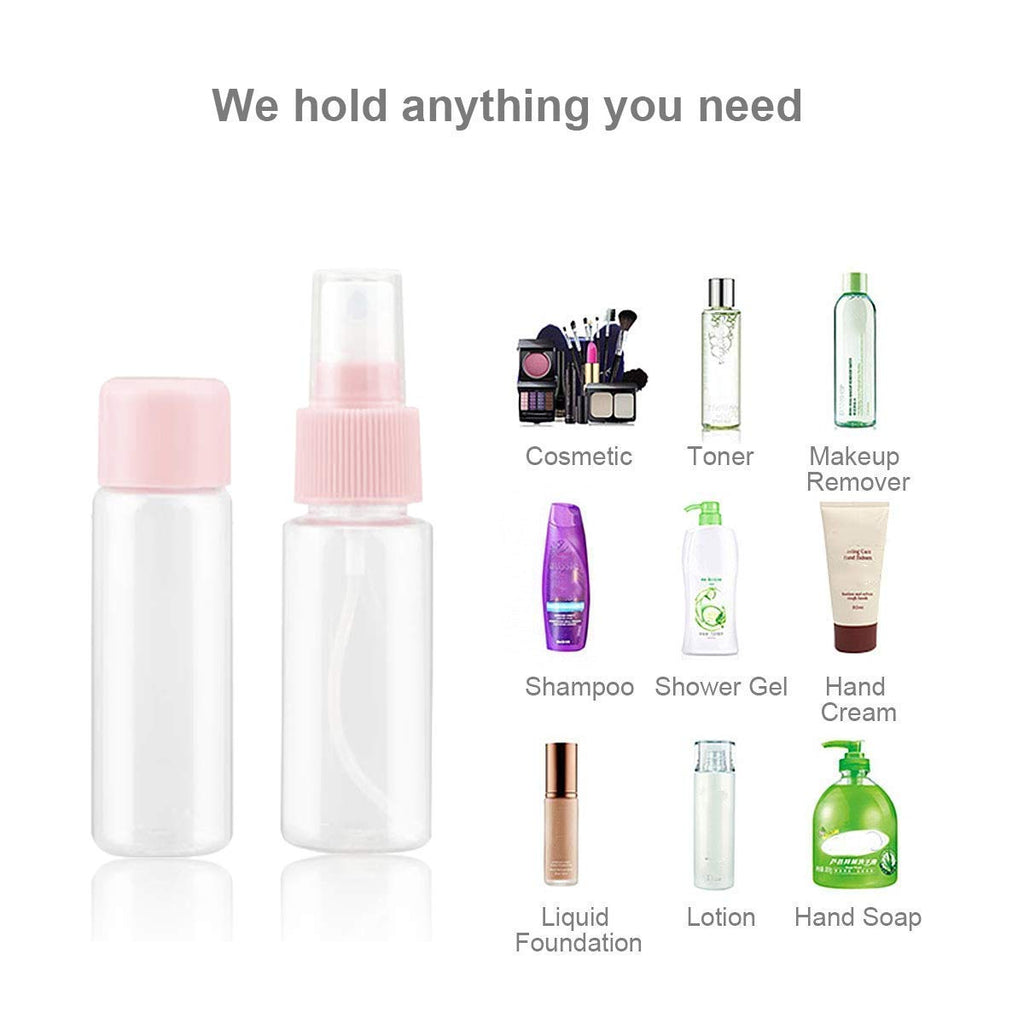 COSLUXE Travel Bottles Kit | Travel Cosmetics Bottles Set | Portable Multipurpose Cosmetics Toiletries Travel's Refillable Bottles | for Storing Shampoo, Gel, Cream Jar | Lotion Dispenser 7 - Pcs Set - Image 2