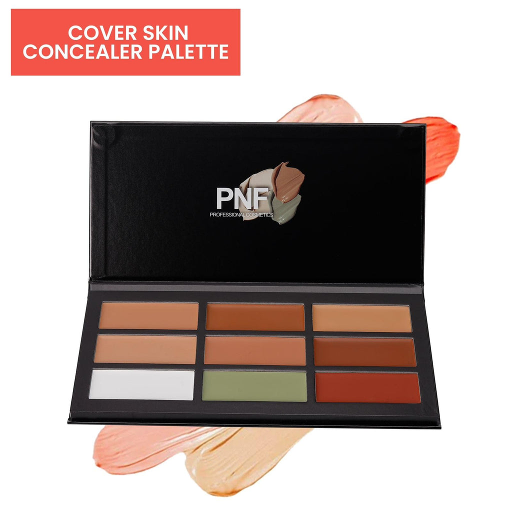 PNF PROFESSIONAL 9 Colors Cream Natural Concealer Palette | 9 In 1 Concealer Palette Full Coverage | Hides Blemishes, Flaws & Dark Circle | Long-Lasting, (VOL-02, 9 X 3.6G) - Image 4