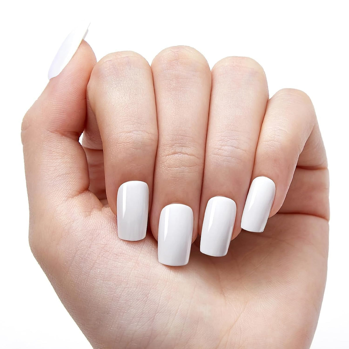 NAILWIND 24pcs Press on nails | Natural Short False Nails | Acrylic Full Cover Nails | Natural Fake Nails Delicate & Comfortable for Women and Girls (V-01) - Image 3