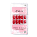 NAILWIND 24 Press on Nails | Natural French Short False Nails | Acrylic Full Cover Nails | Natural Fake Nails Delicate & Comfortable for Women and Girls (V-14)