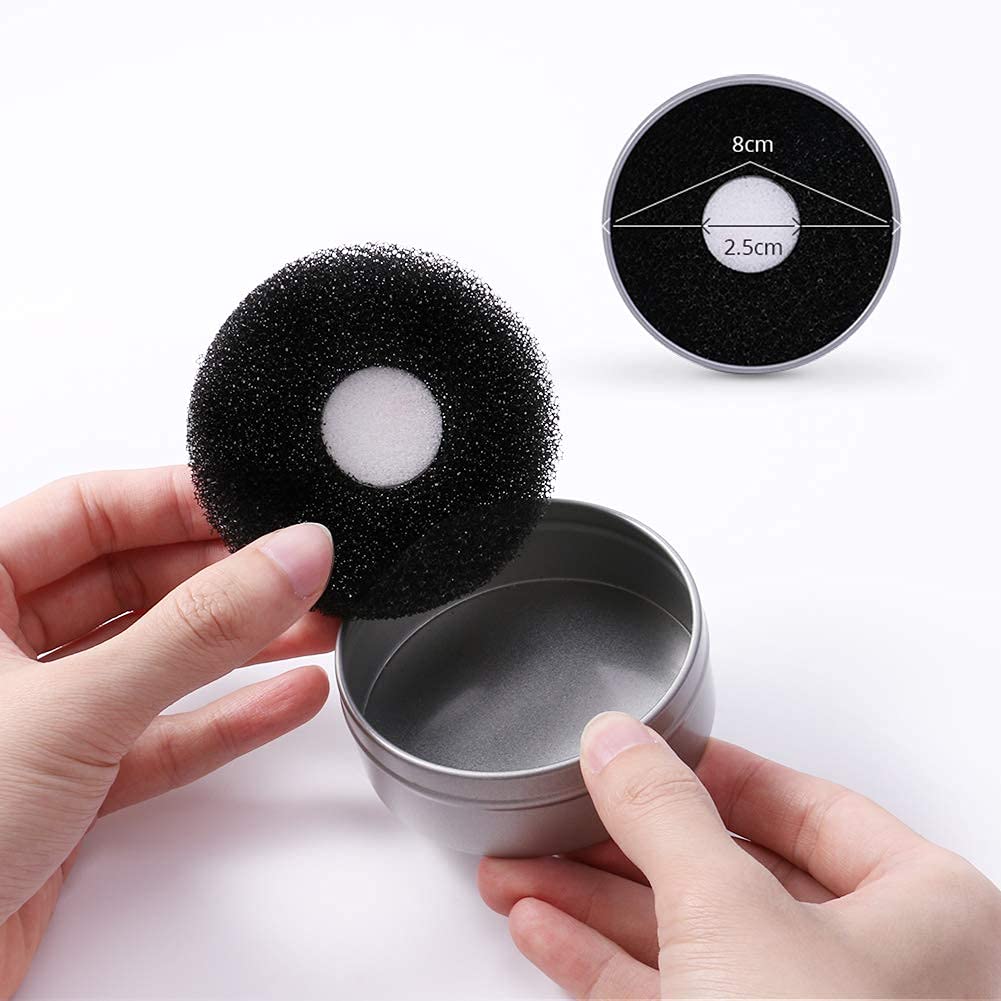 COSLUXE Makeup brush cleaner Makeup Brush Tool - Makeup Brush Quick Cleaner Sponge - Removes Shadow Color from Your Brush White and Black - Image 5