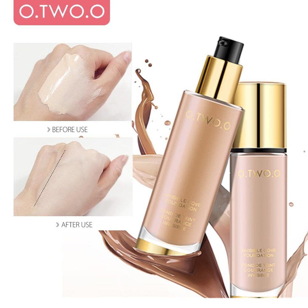 O TWO O GOLD Liquid Foundation, Invisible Full Coverage Makeup Foundation,FACE MAKEUP 30ml (08) - Image 4