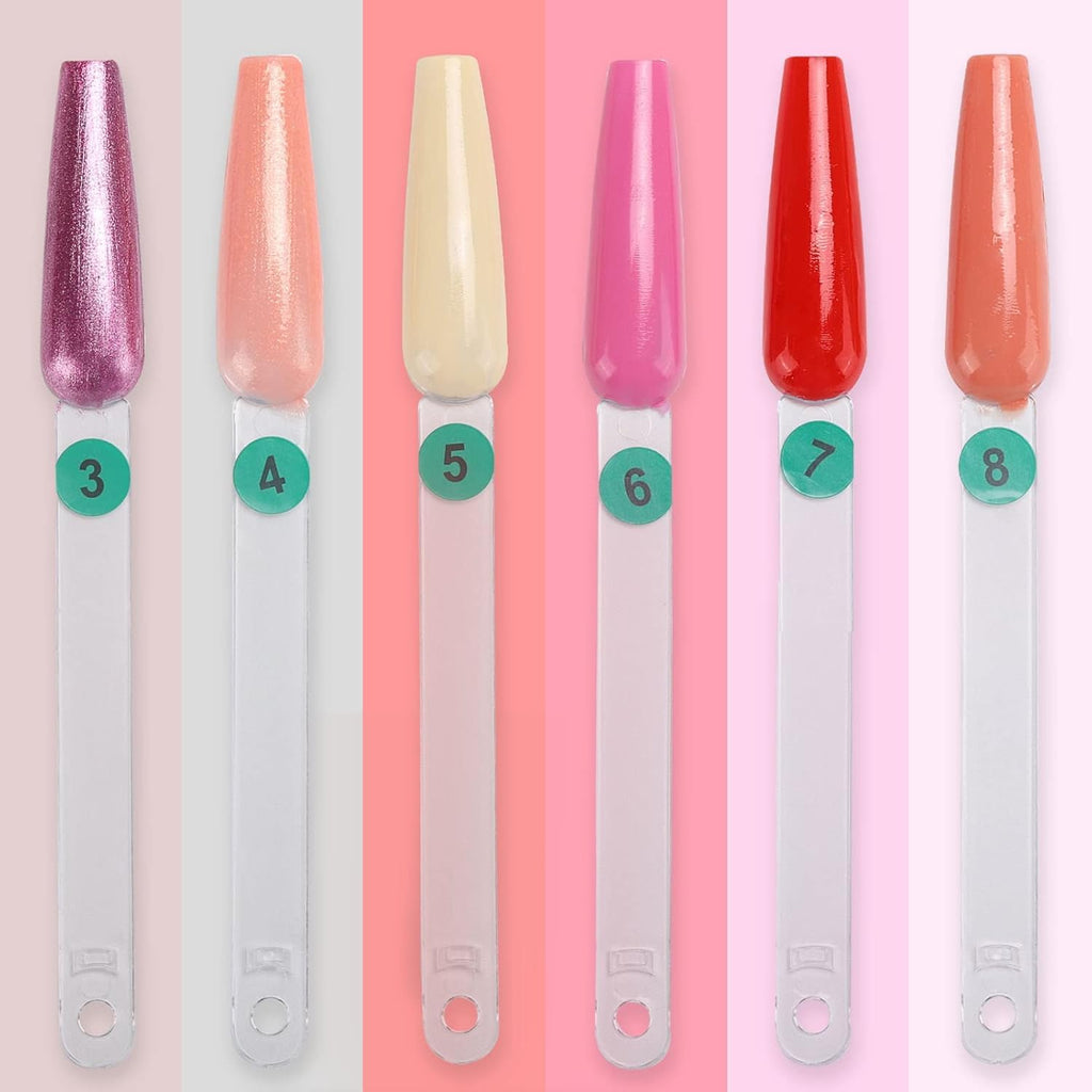 NAILWIND Fan Shape Nail Art Polish Display Tips, False Nails Sample Sticks, Nail Practice Color Display, for Nails Home DIY Nails Salon Practice Tools (Fan-shaped CLEAR, 50 - Pcs) - Image 8
