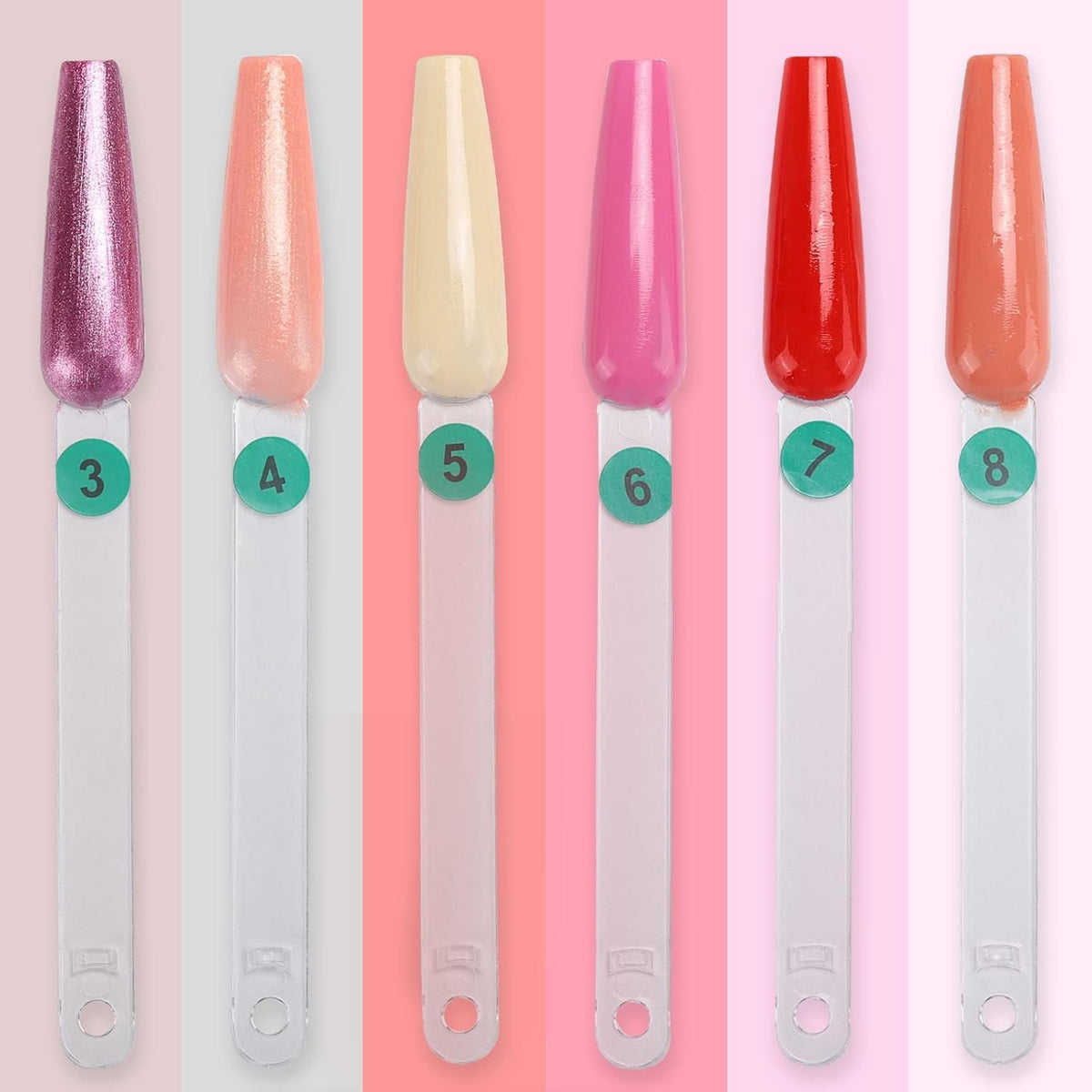 NAILWIND Fan Shape Nail Art Polish Display Tips, False Nail Sample Sticks, Nails Practice Color Display, for Nails Home DIY Nail Salon Practice Tools (Natural Stiletto Shaped, 100 - Pcs) - Image 7