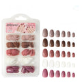 NAILWIND 120 Pcs Soft Gel Nails | Medium Round Artificial Nails Extensions | Combo in 5 Colors With Glue Stickers | Acrylic Nails Press ons for Women Girls (10)