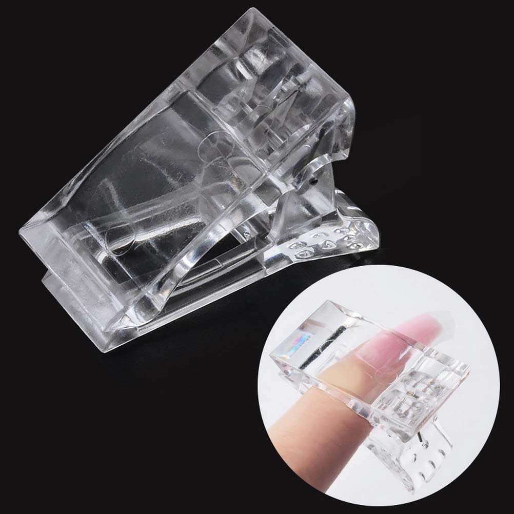 NAILWIND 5 PCS Nail Tips Clips for Polygel Nail Forms, Nail Tips Clips Kit for Polygel Nail Clip, Clear Nail Tips Clip for Polygel Nail Kit with 1 False Nail Tip Trimmer - Image 2