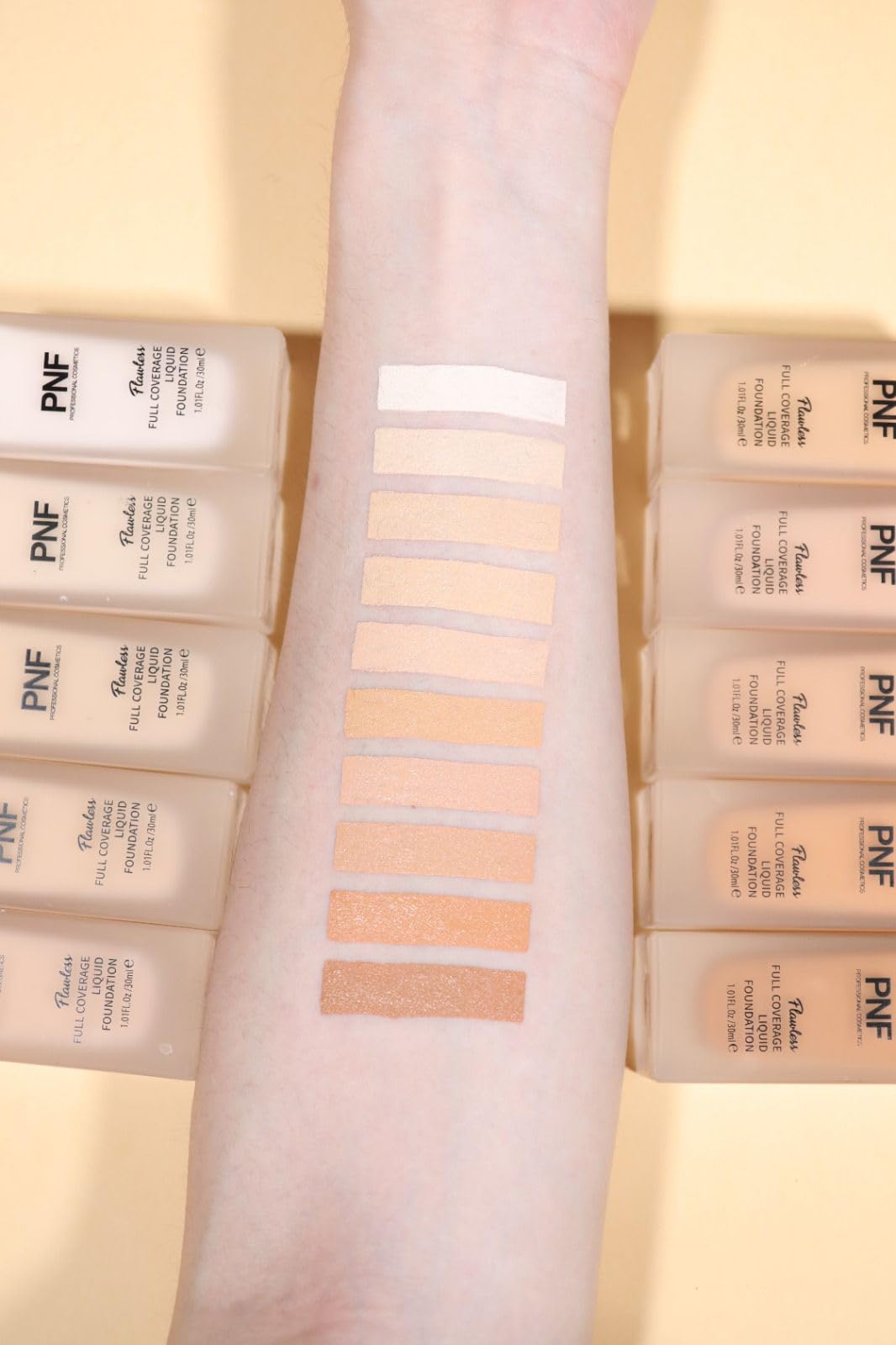 PNF PROFESSIONAL Flawless Finish Foundation | Full Coverage Liquid Foundation | Long Lasting, Waterproof | Buildable Full Coverage | Lightweight | Easy to Blend | 30ml (BROWN SUGAR, 30ml) - Image 4