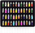 NAILWIND 48 in 1 Set of 3D Nail Art Glitter Bottle Acrylic Rhinestone Decoration Kit, 3D Nail Art,3D Glitter Set of Nail Nail Art Tool for Nail Decoration Multicolour - Set of 48 Bottles