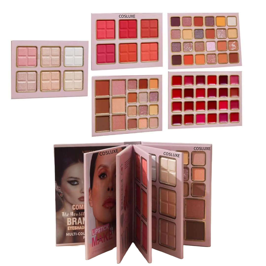 My Colors 5-in-1 all in one makeup kit book, Multi- Color Makeup Set Palette, Eyeshadow,Highlighter, Blusher Contour,Contour Bronzer Powder Eyeshadow book Palette - Multicolored - Image 2