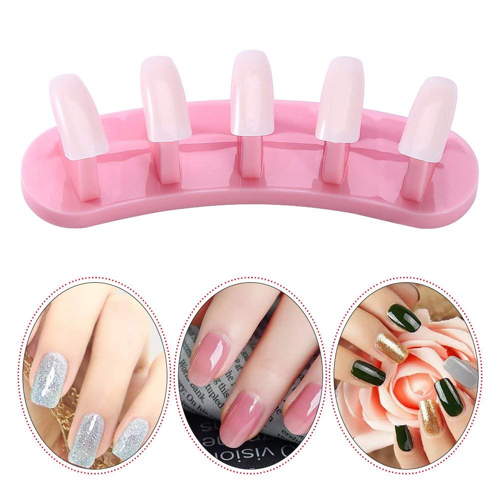 NAILWIND 3pcs False Nail Art Tips Practice Display Stand Tool with 10 pcs False Nail Tips for Gel Nail Polish DIY Nail Training Tools - Image 3