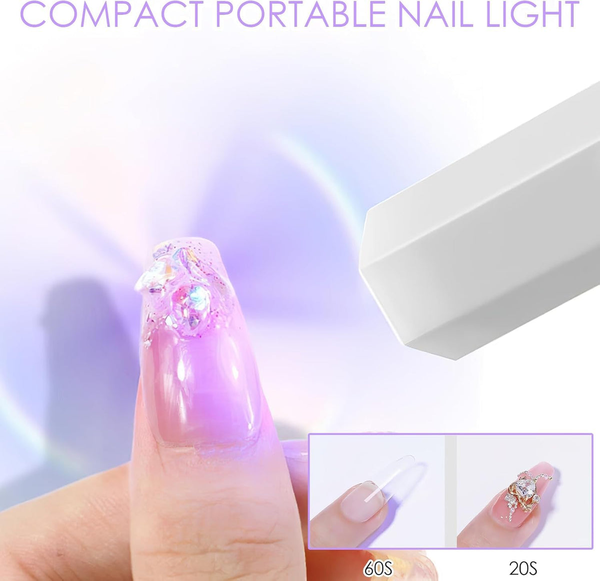 NAILWIND Professional UV/LED Nail Lamp, UV Light for Gel Nails, Quick-Dry UV Light for Nails, Gel Polish, Nail Tips, Poly Gel Extension Resin, Manicure,Soft Gel Tips, Nail Dryer, DIY Nail Art - Image 5