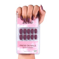NAILWIND 24pcs Press on Nails | Matte Natural French Short False Nails | Acrylic Full Cover Nails | Natural Fake Nails Delicate & Comfortable for Women and Girls (V-39)