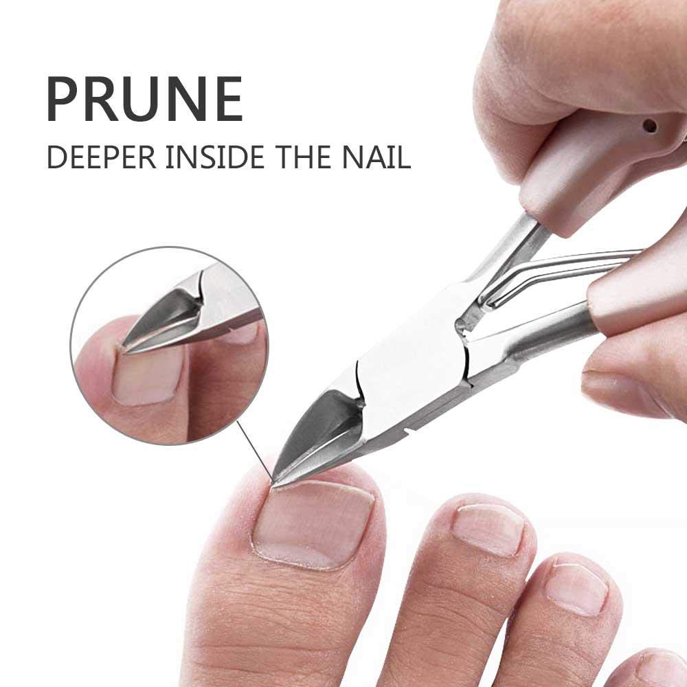 NAILWIND Nail Clippers for Thick Nail & Ingrown Toenails, Toe nail Clippers for Men, Women, Seniors, Sharp Curved Blade, Professional Pedicure Tool Gift - Image 3