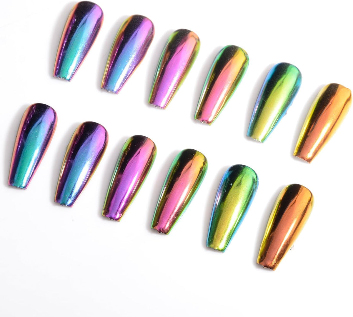 NAILWIND Pearl Liquid Nail Powder, 6 Pcs Multicolored Pearlescent Ice Aurora Dust Nail Powder, Chameleon Holographic Chrome Iridescent, Mirror Effect Pigment High Gloss Nail Art Glitter for Home DIY Nail Tips, 6X2.4g - Image 5