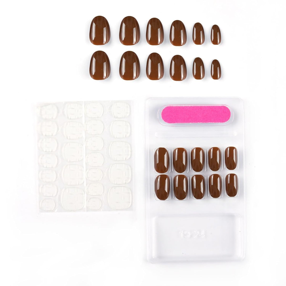 NAILWIND 24 Press on Nails | Natural French Short False Nails | Acrylic Full Cover Nails | Natural Fake Nails Delicate & Comfortable for Women and Girls (V-16) - Image 4