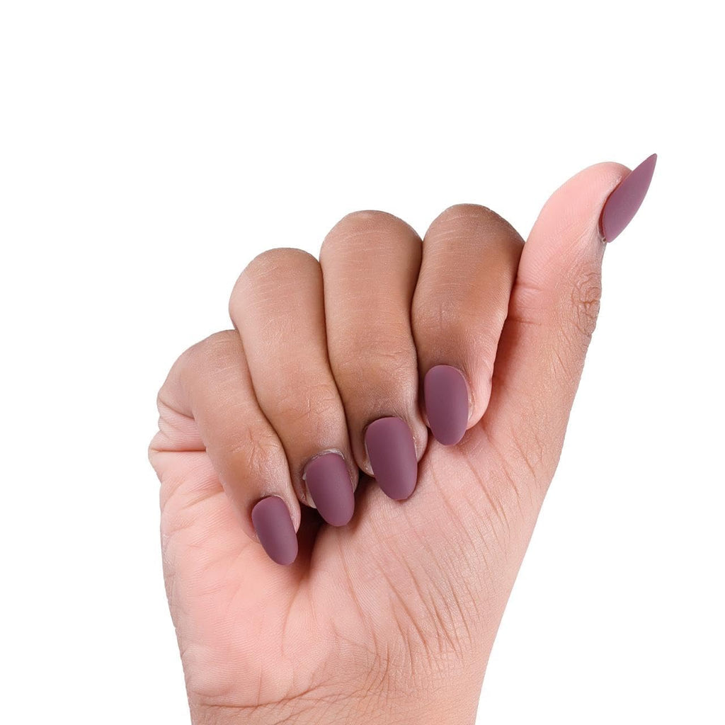 NAILWIND 24pcs Press on Nails | Matte Natural French Short False Nails | Acrylic Full Cover Nails | Natural Fake Nails Delicate & Comfortable for Women and Girls (V-39) - Image 3
