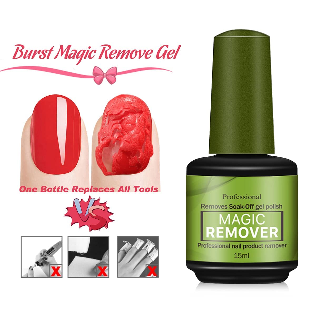 My Colors Gel Nail Polish Remover, Professional Remove Gel Nail Polish, Magic Remove Soak-Off Gel Polish, Peel Off In 2-5 Minutes, No Need for Foil, Soaking or Wrapping - Image 3