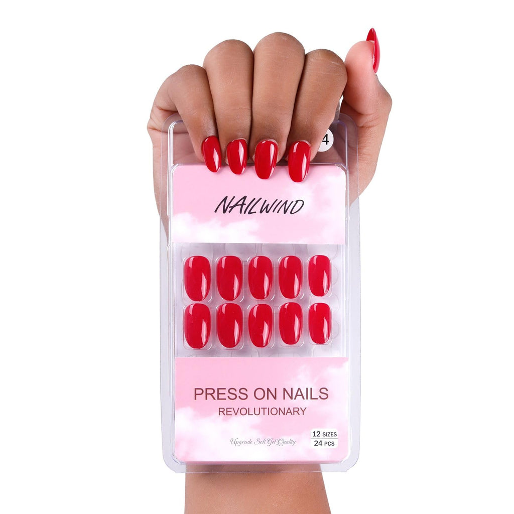 NAILWIND 24 Natural French Short False Nails Acrylic Full Cover Nails,Natural Fake Nails Delicate & Comfortable for Women and Girls (N14, 24 Count -Pack of 1) - Image 2
