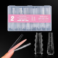 NAILWIND 180 PCS Sandwich Nail Dual Forms, Nail Extension Kit for Beginner & Professional, 15 Sizes /12pc Dual Form for Polygel and Builder Gel, Salon and Home DIY Nail Art Tools (2- F47S - F47X)