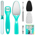 NAILWIND foot scrubber for dead skin, Manicure and Pedicure Tools for Feet - 8 in 1 Pedicure Kit | foot callus remover scrubber set, Foot Scraper, Foot File, Pitchfork, Filer for Nail Repair - 1 Set