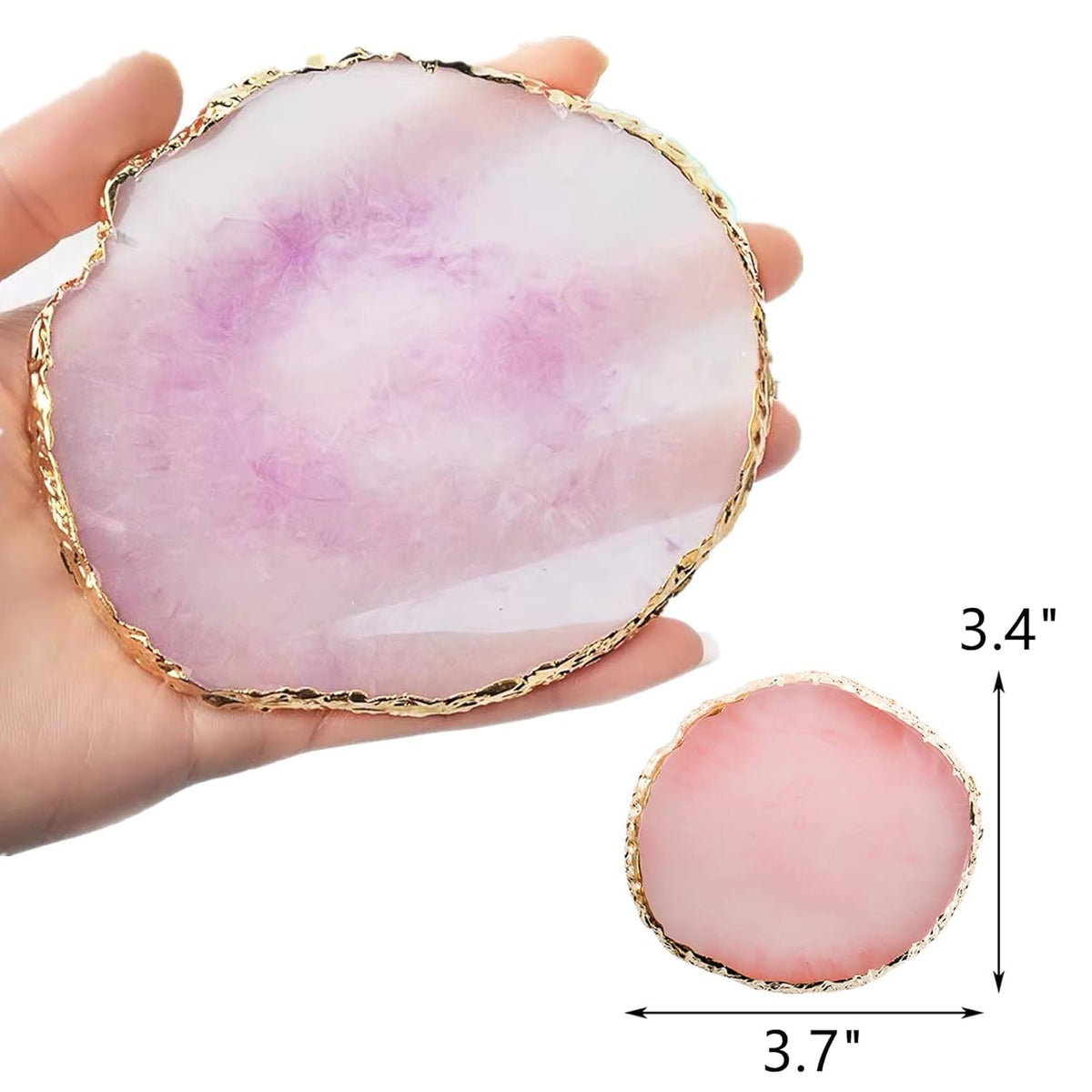 NAILWIND Resin Stone Nail Art Palette, Nail Mixing Palette with Diamond Base, Nail Art Cosmetic Mixing Palette Color Mixing Pigment Polish Holder Nail Art Painting Gel Palette Round Mix - 1 pcs - Image 2