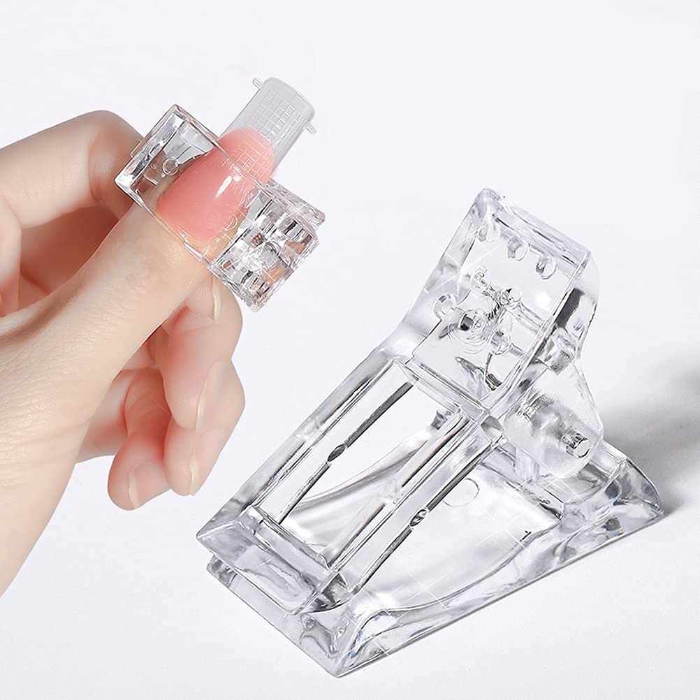 NAILWIND 5 PCS Nail Tips Clips for Polygel Nail Forms, Nail Tips Clips Kit for Polygel Nail Clip, Clear Nail Tips Clip for Polygel Nail Kit with 1 False Nail Tip Trimmer - Image 4