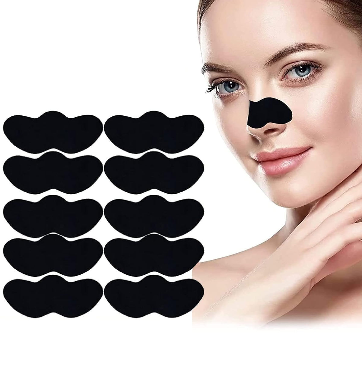 LAKYOU BEAUTY Charcoal Nose Pore Strips Cleansing (Removes Blackheads and Unclogs Pores, 10 Strips in Pack of 1 - Image 5