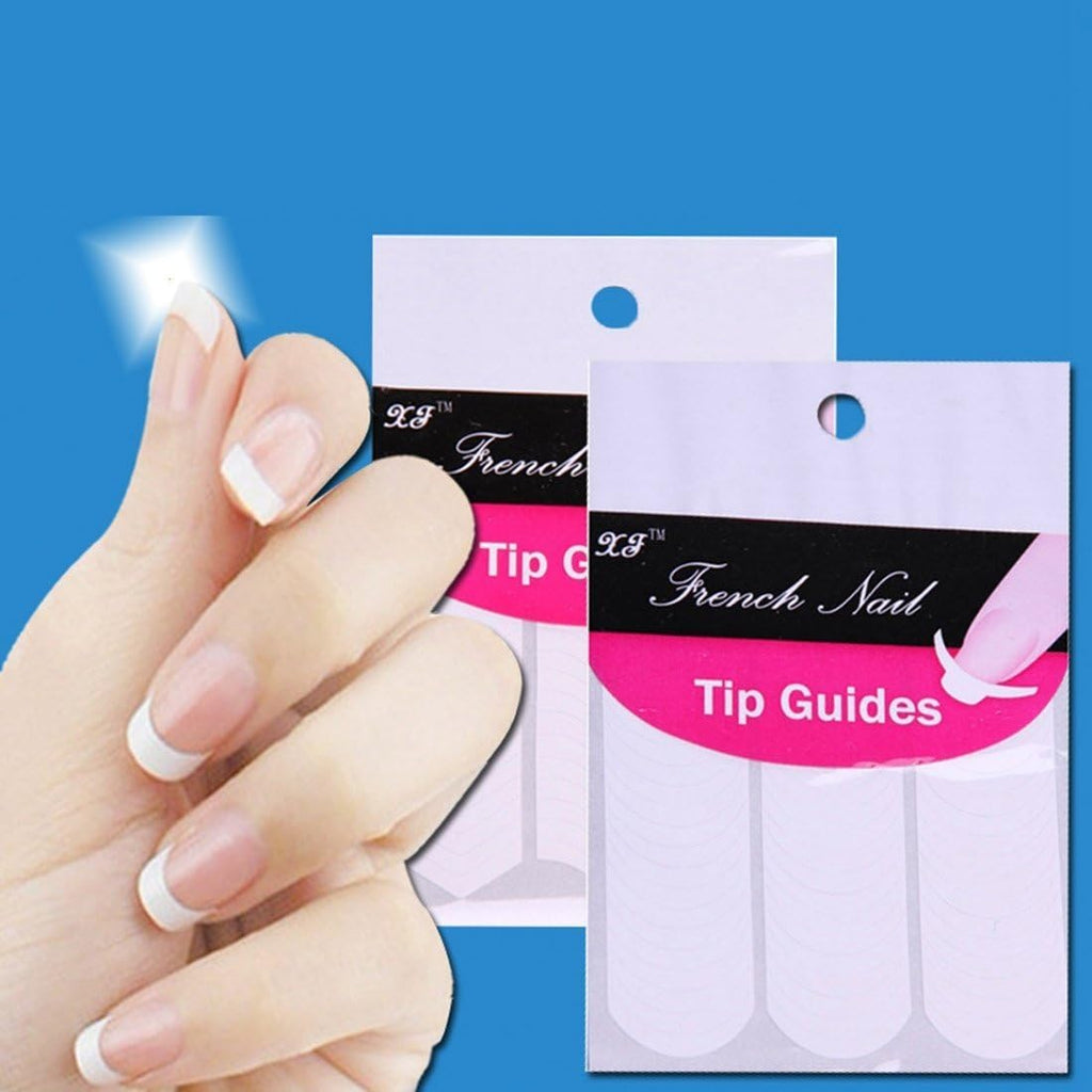 NAILWIND Nail Art Tip Sticker, French Manicure Nail Stickers Strips, Self Adhesive Nail Sticker Tips for Manicure Decoration for Women Girls Pack of 10 Sheets - Image 4