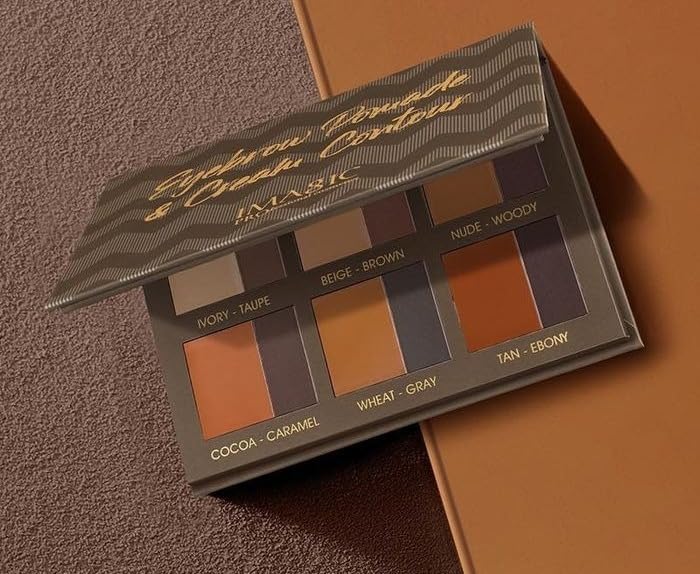 IMAGIC Eyebrow Pomade Palette, Cream Contour 6 Dual-Shade, Professional Cream Contour Kit,12.96g - Image 3