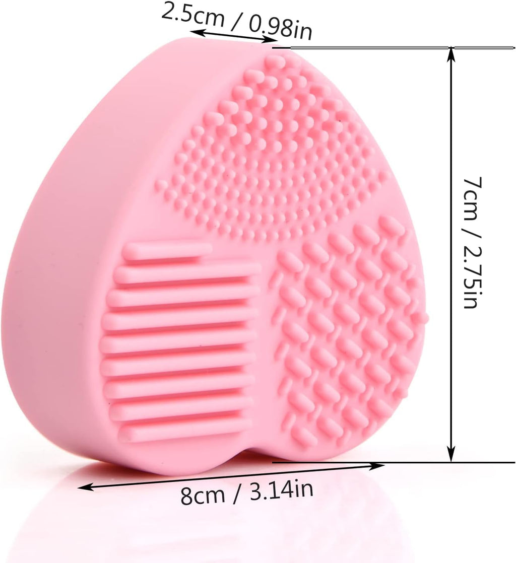 COSLUXE Brush Cleaning Mat, Silicone Makeup Cleaning Brush Scrubber Mat Portable Washing Tool Cosmetic Brush Cleaner (Egg Shaped 1 Pcs) - Image 7