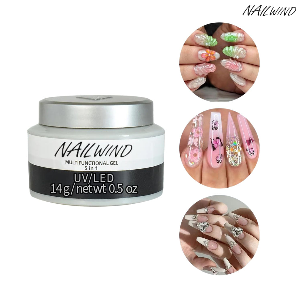 NAILWIND Multifunction 5in1 Builder gel | Nail Sculpting Gel For Nail Art | Carving Molding Patterns Decoration Solid and Hard 3D Gel Sculpture Salon Home DIY for Women - Image 3