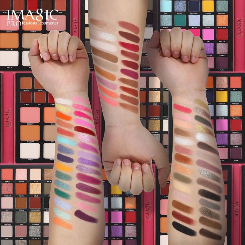 IMAGIC Elegant Makeup Eyeshadow Palette, All In One Set 79 Colors Makeup Kit Matte Shimmer Eye Shadow Highlighters Contour Blush Powder All In One Makeup Palette 99.5g - Image 2