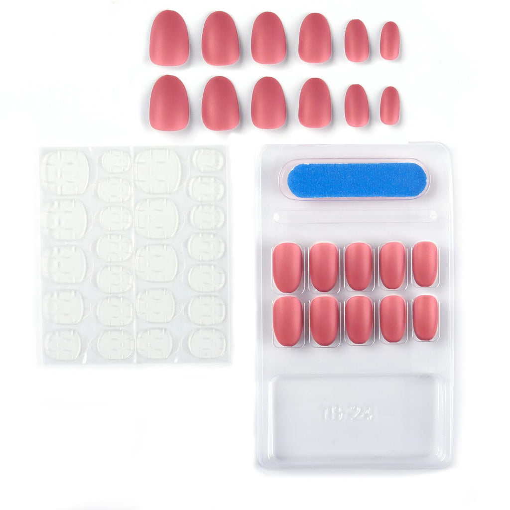 NAILWIND 24 Natural French Short False Nails Acrylic Full Cover Nails,Natural Fake Nails Delicate & Comfortable for Women and Girls (N37, 24 Count -Pack of 1) - Image 3